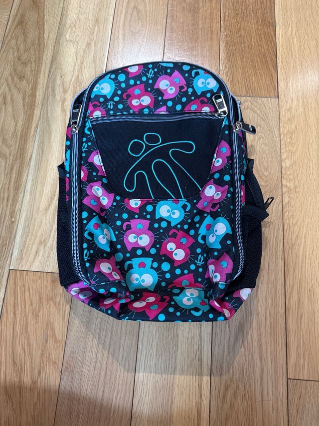 Mochila totto infantil gatos multicolor