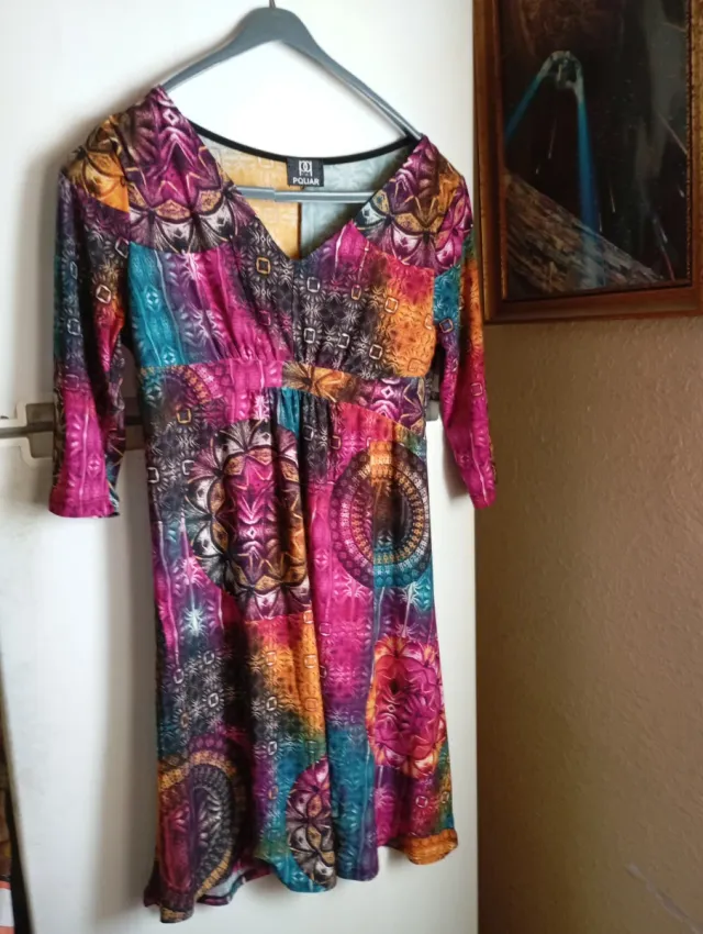 Vestido Poliar Multicolor Talla M