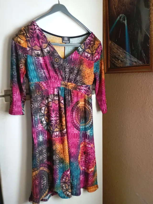 Vestido Poliar Multicolor Talla M