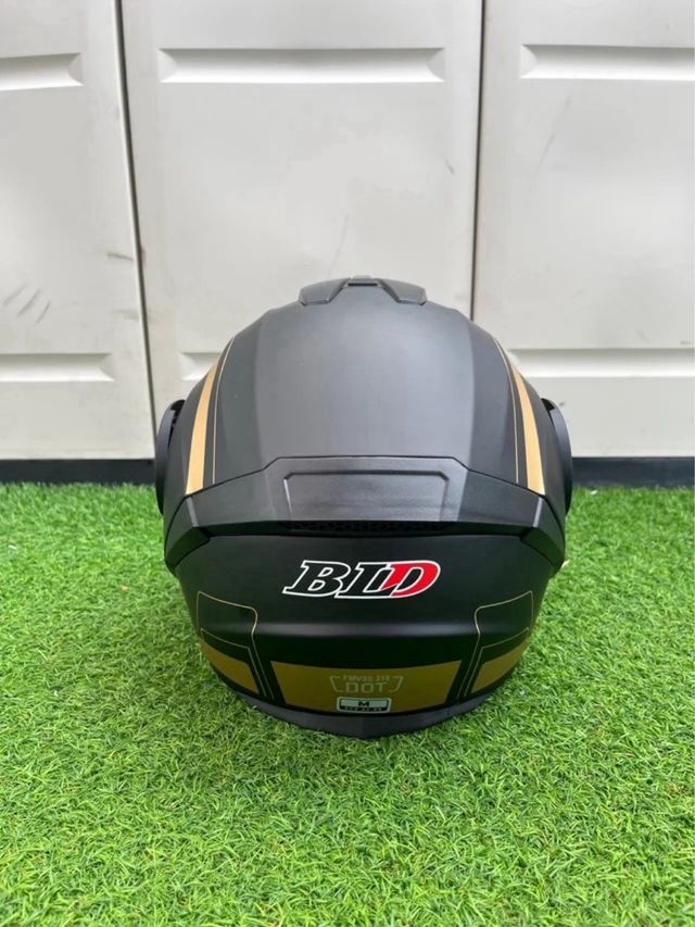 Casco Moto Modular BLD Negro y Dorado