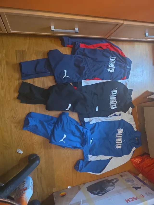 Chándal Puma niño azul ,negro y azul marino