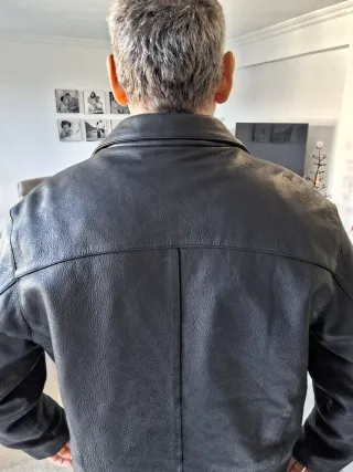 Chaqueta Cuero Piel Premium Aviador Biker Motera