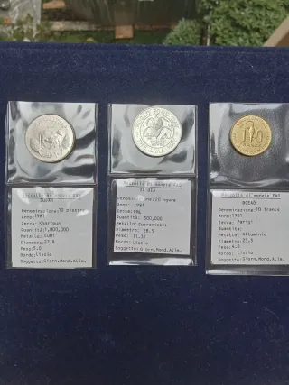 Lotto 3 Monete FAO 1981 - Sudan, Zambia, Bcao