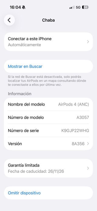 AirPods 4 con Cancelación de Ruido.