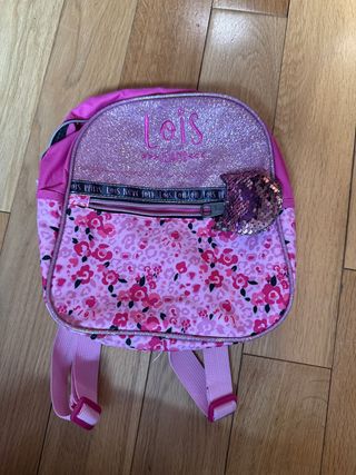 Mochila Lois Rosa Flores y Lentejuelas