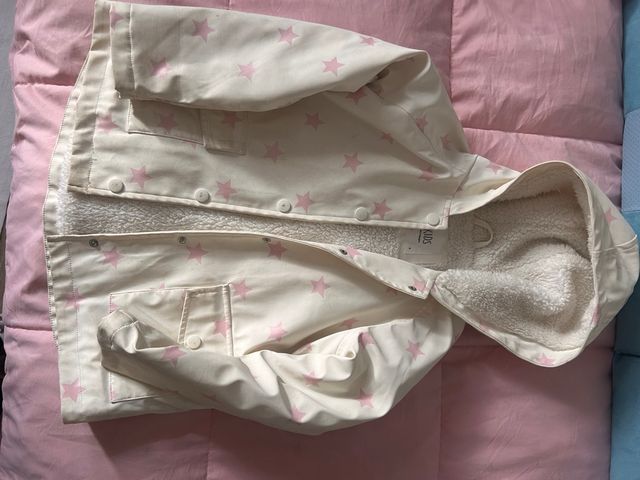 Chubasquero niña estrellas T6-116 cm buen estado