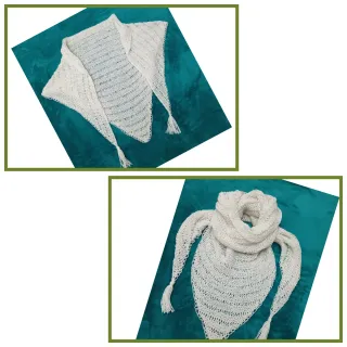 Chal tejido dos agujas