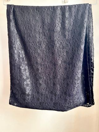 Sciarpa Foulard Pizzo Nero Donna