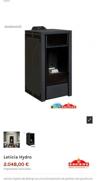 Caldera Hidroestufa Bronpi Leticia