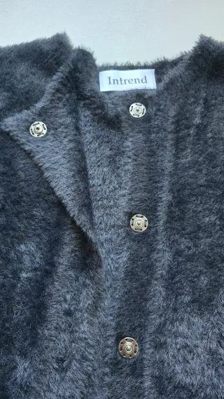 Cardigan Intrend Orsetto Nero Taglia Unica