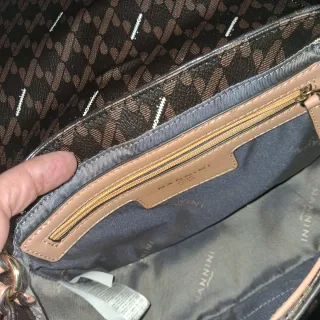 Borsa tracolla Nannini monogram marrone