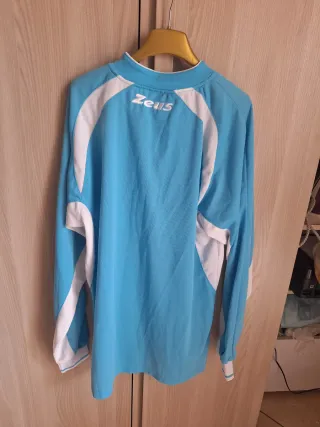 Maglietta Zeus manica lunga azzurra e bianca