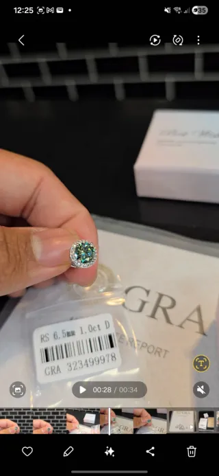 Aretes Plata y Moisanita Certificado