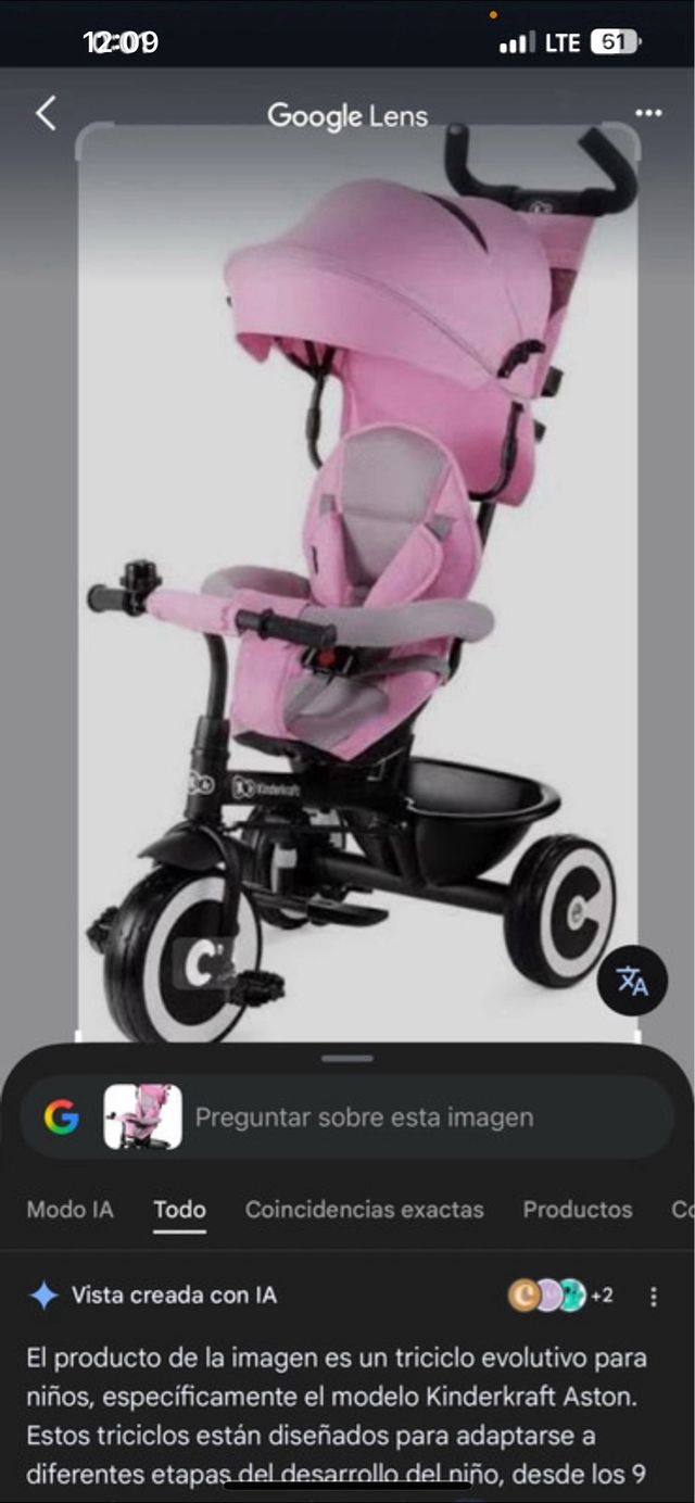 Triciclo Kinderkraft rosa