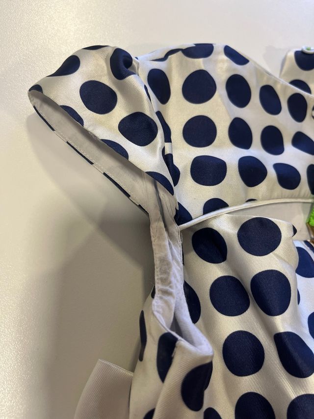 Vestido niña lunares azul