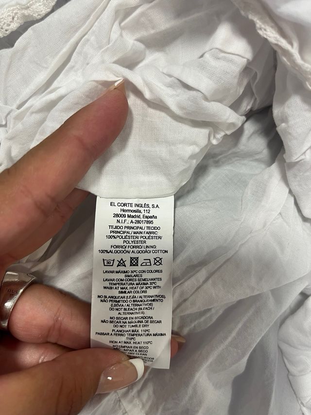 Vestido niña lunares azul