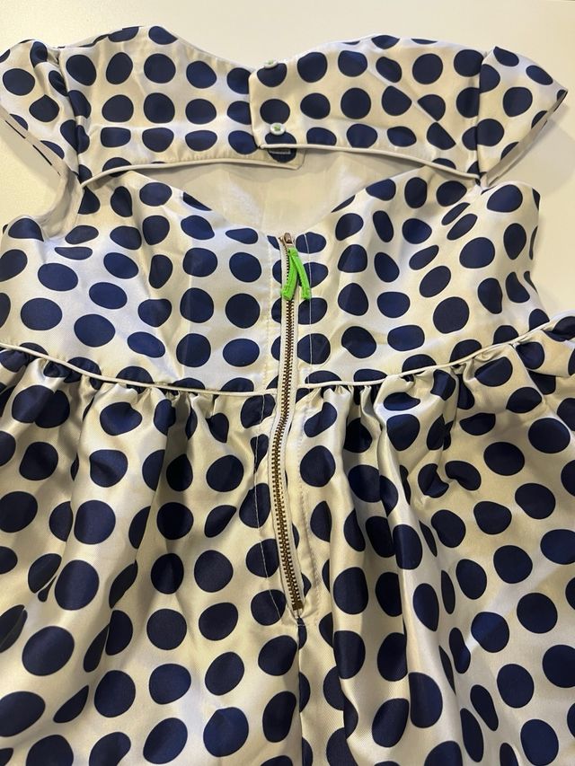 Vestido niña lunares azul