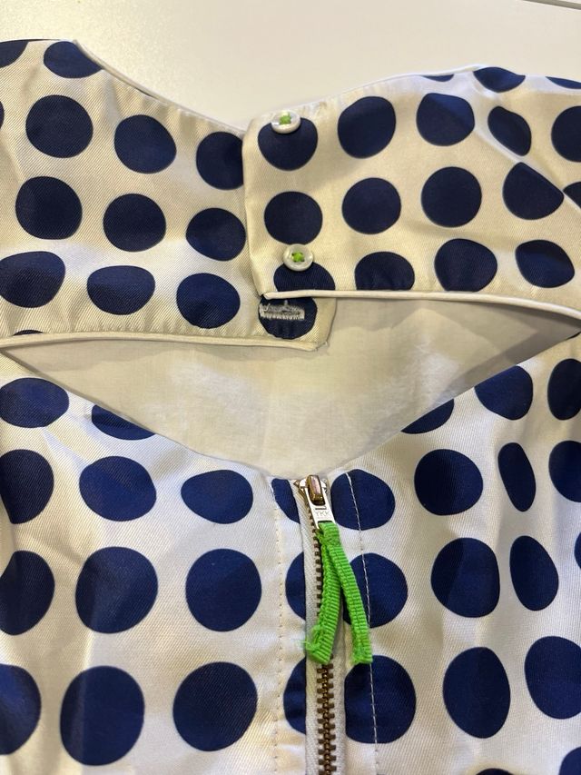 Vestido niña lunares azul