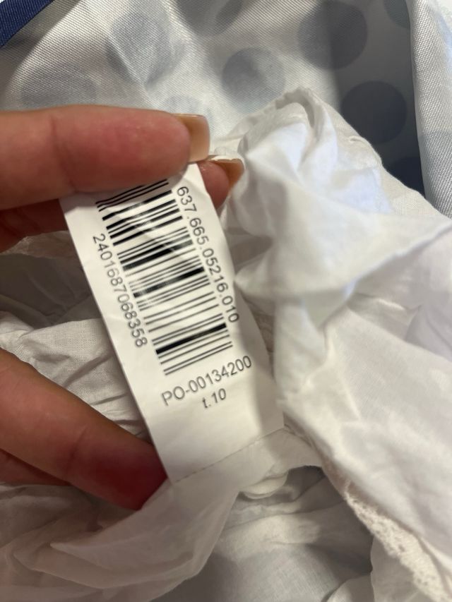 Vestido niña lunares azul