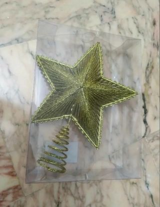 Stella decorativa oro per albero di Natale