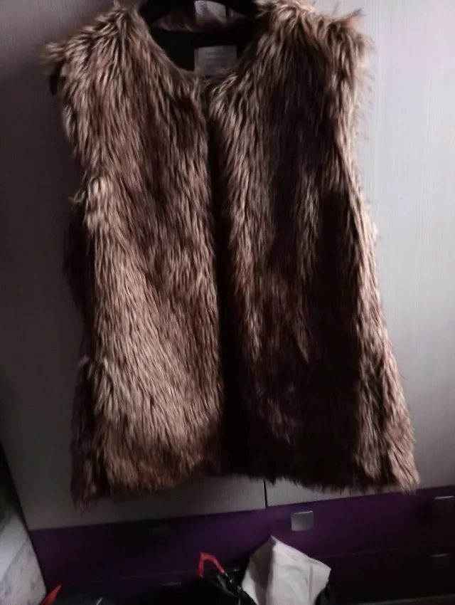 Chaleco pelo marrón