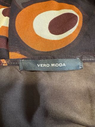 Top halter cuello estampado retro talla L