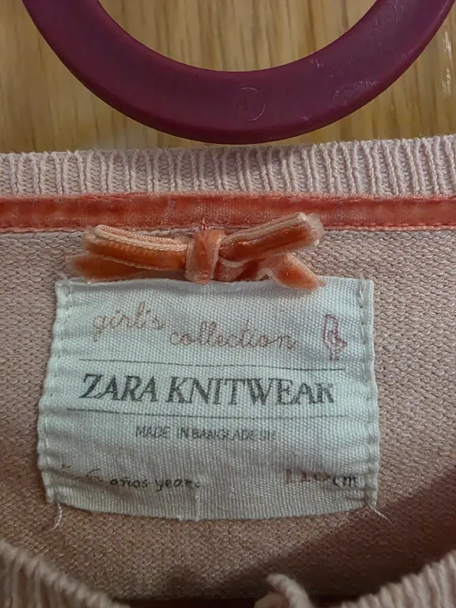 Chaqueta Zara T.5-6 Rosa