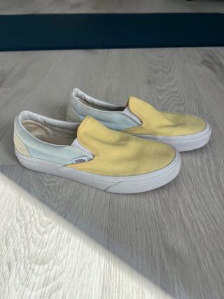 Zapatillas Vans Talla 36 Azul y Amarillo