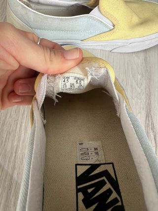 Zapatillas Vans Talla 36 Azul y Amarillo