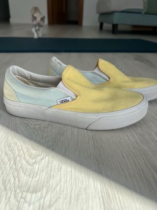 Zapatillas Vans Talla 36 Azul y Amarillo