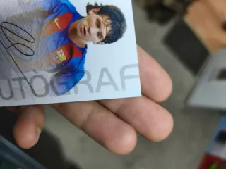 Cromo Messi Firma Barça Campió