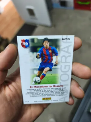 Cromo Messi Firma Barça Campió