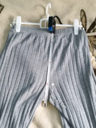 Pantalón Palazzo Gris Italiano Ancho Nuevo