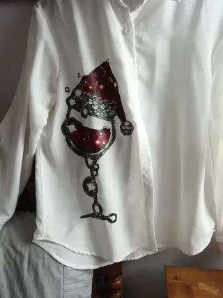 Camisa Navidad Talla L Mujer