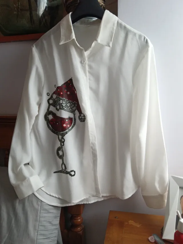 Camisa Navidad Talla L Mujer