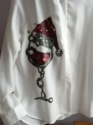 Camisa Navidad Talla L Mujer