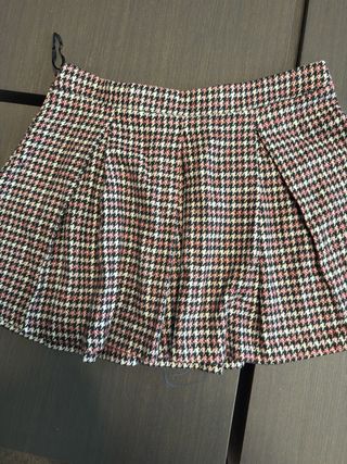 Falda corta cuadros talla 38