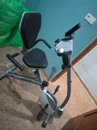 Bicicleta Estática Reclinada Gris