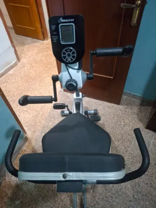 Bicicleta Estática Reclinada Gris