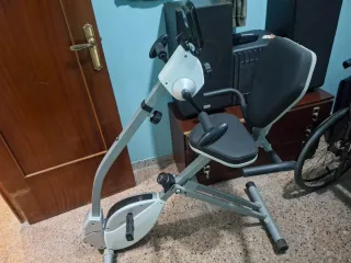 Bicicleta Estática Reclinada Gris