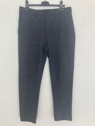 Pantalón cuadros gris Zara hombre