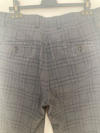 Pantalón cuadros gris Zara hombre