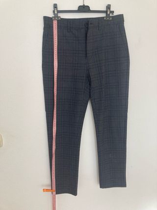 Pantalón cuadros gris Zara hombre