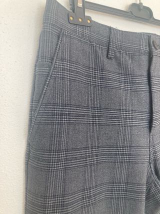Pantalón cuadros gris Zara hombre