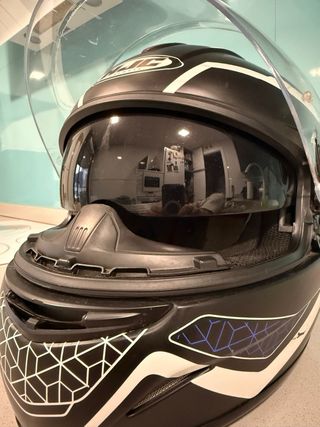 Casco de moto HJC con visor solar y Pinlock