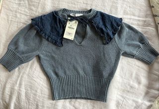 Jersey Zara cuello volantes S precio en zara 26€