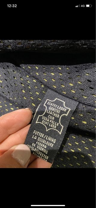 Giubbotto pelle vintage uomo nero multicolor