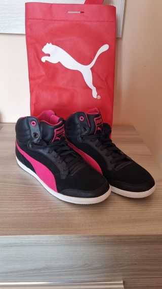 Scarpe Puma donna nere e fucsia n.38