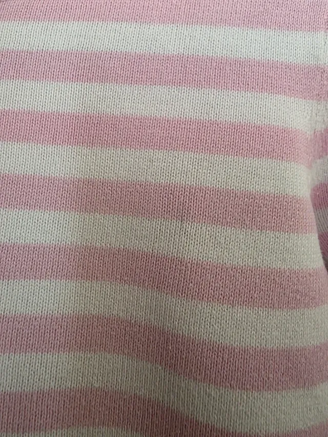 Jersey Benetton niña rayas rosa/blanco T.6-7