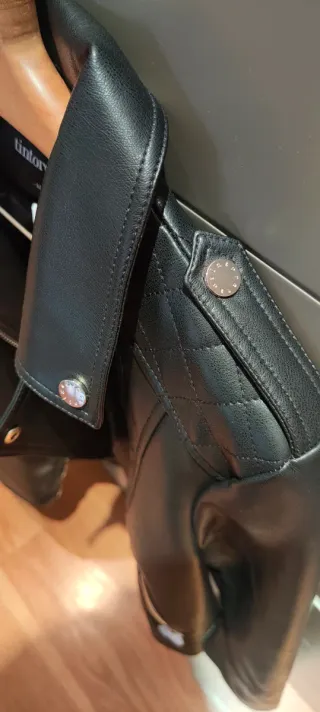 Cazadora Biker Tintoretto Negra Talla M